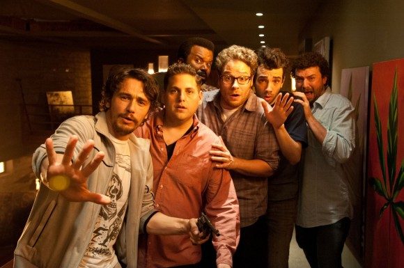 Left to Right: James Franco, Jonah Hill, Craig Robinson, Seth Rogen, Jay Baruchel and Danny McBride in 'This is the End'