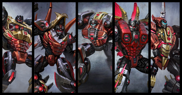 The Dinobots, as depicted by DeviantArt user mr-droy