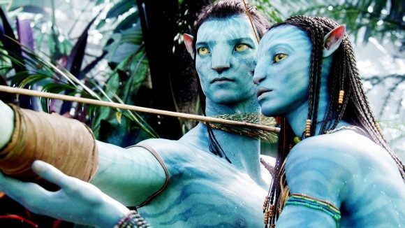 Sam Worthington and Zoe Saldana in 'Avatar'