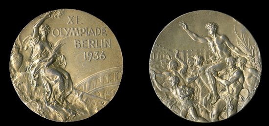 The gold medal from the 1936 Olympics