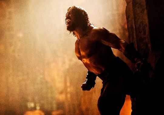 Dwayne Johnson in chains for Brett Ratner's Hercules