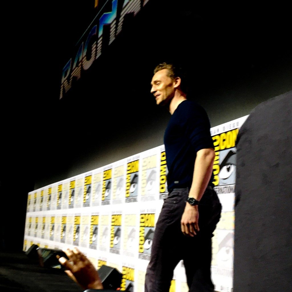 Tom Hiddleston at Marvel's Hall H panel
