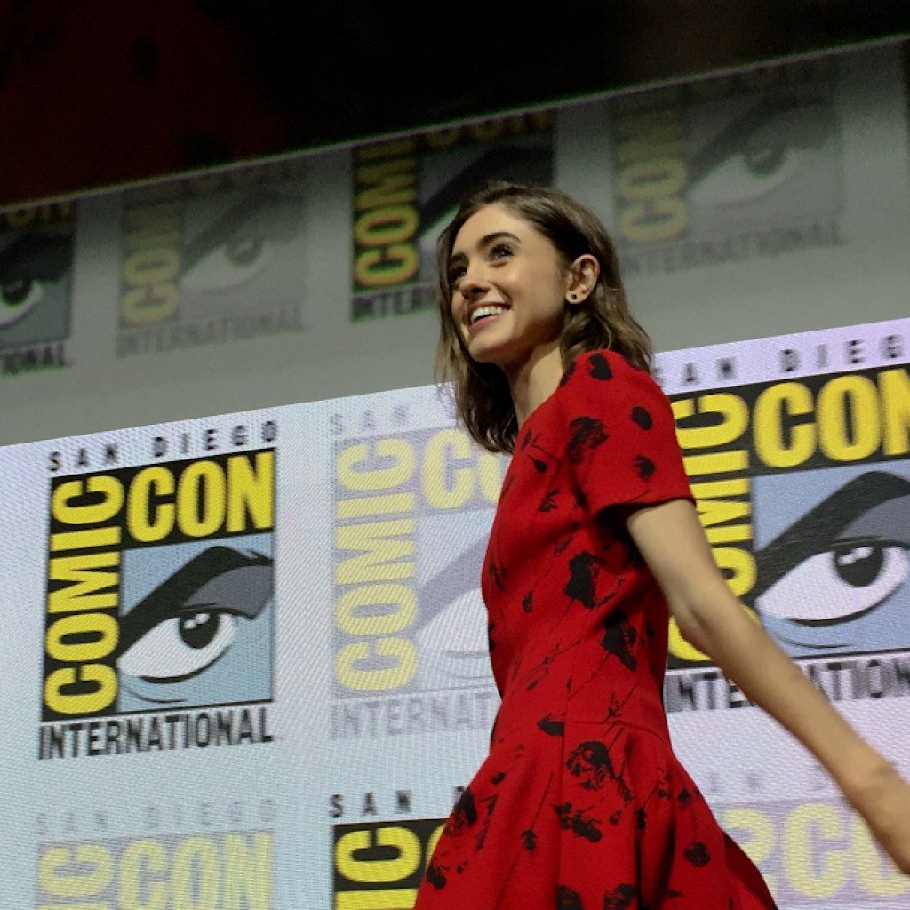 Natalia Dyer at the Stranger Things Hall H panel