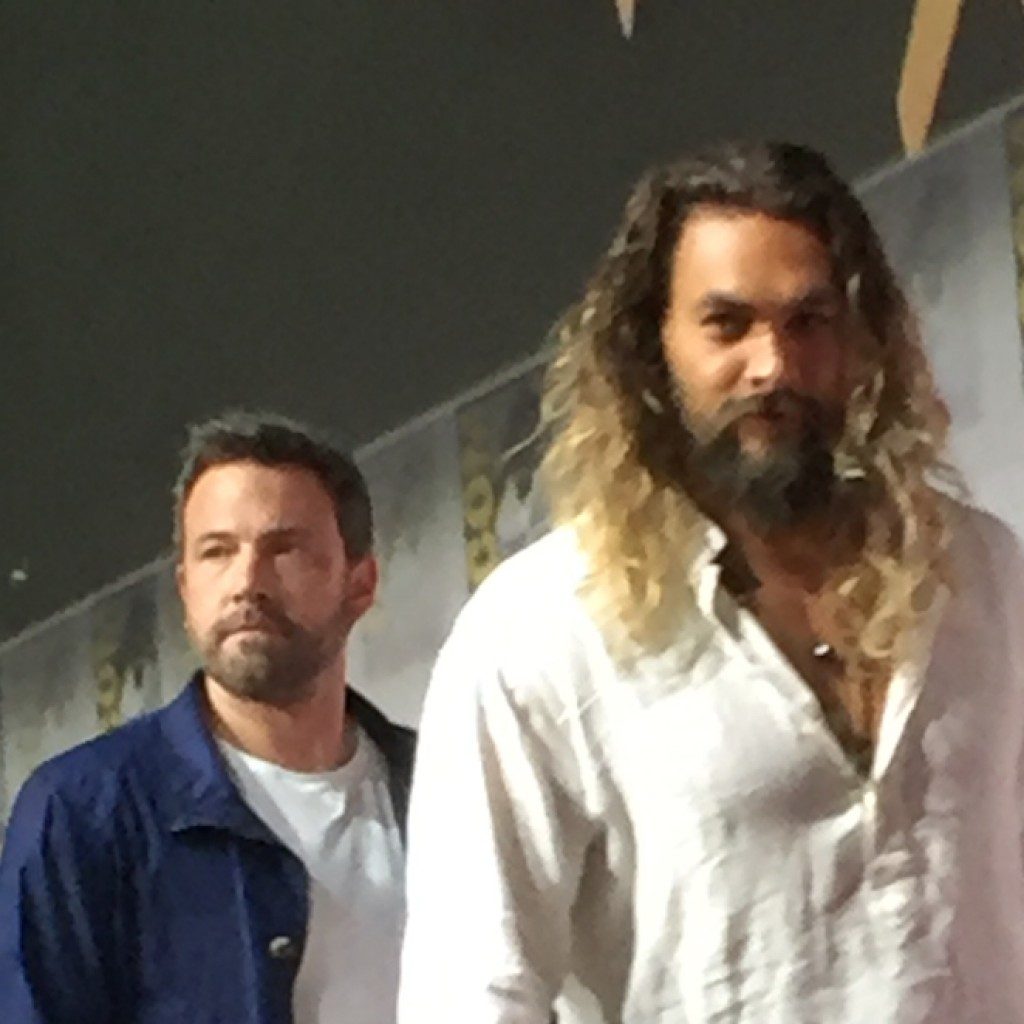 Ben Affleck and Jason Momoa at the Warner Bros. Hall H panel