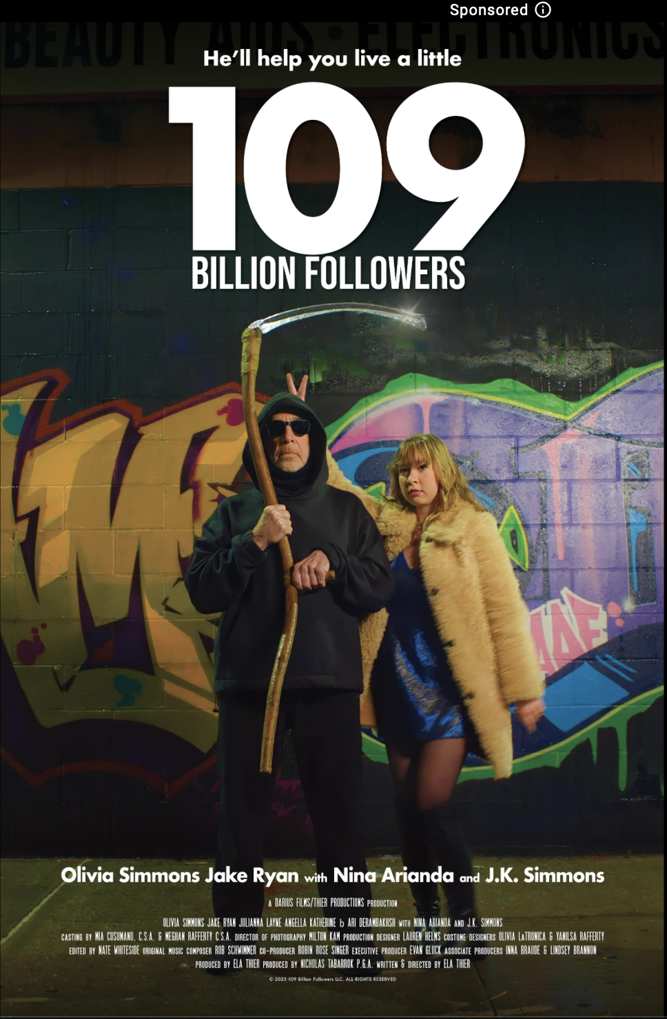 Comedic Drama ‘109 Billion Followers’ Starring J.K. & Olivia Simmons Represented By S&R Films At Cannes’ Marché Du Film